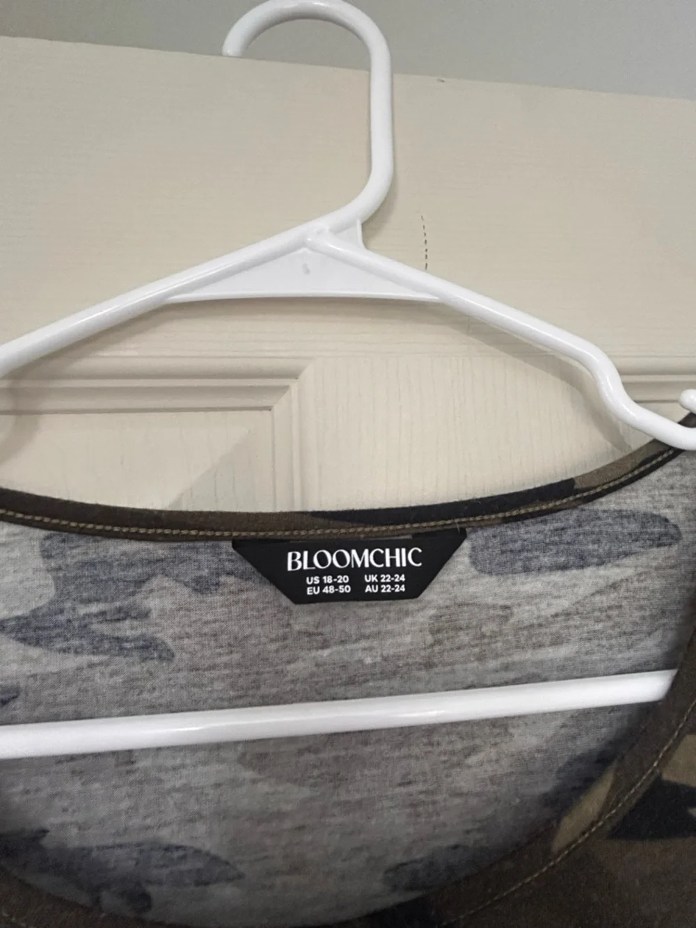 BloomChic Camouflage Midi Dress in Olive and Gray - Picture 2 of 2